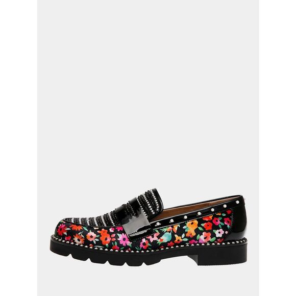 NEW Betsy Johnson Women’s 6 Darian Patent Dixie Floral Loafers - Picture 1 of 11